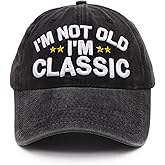 Funny Retirement or Birthday Gifts Hats for Men Women,I'm Not Old Classic Baseball Cap Gag Gifts for Dad Grandpa Old Man