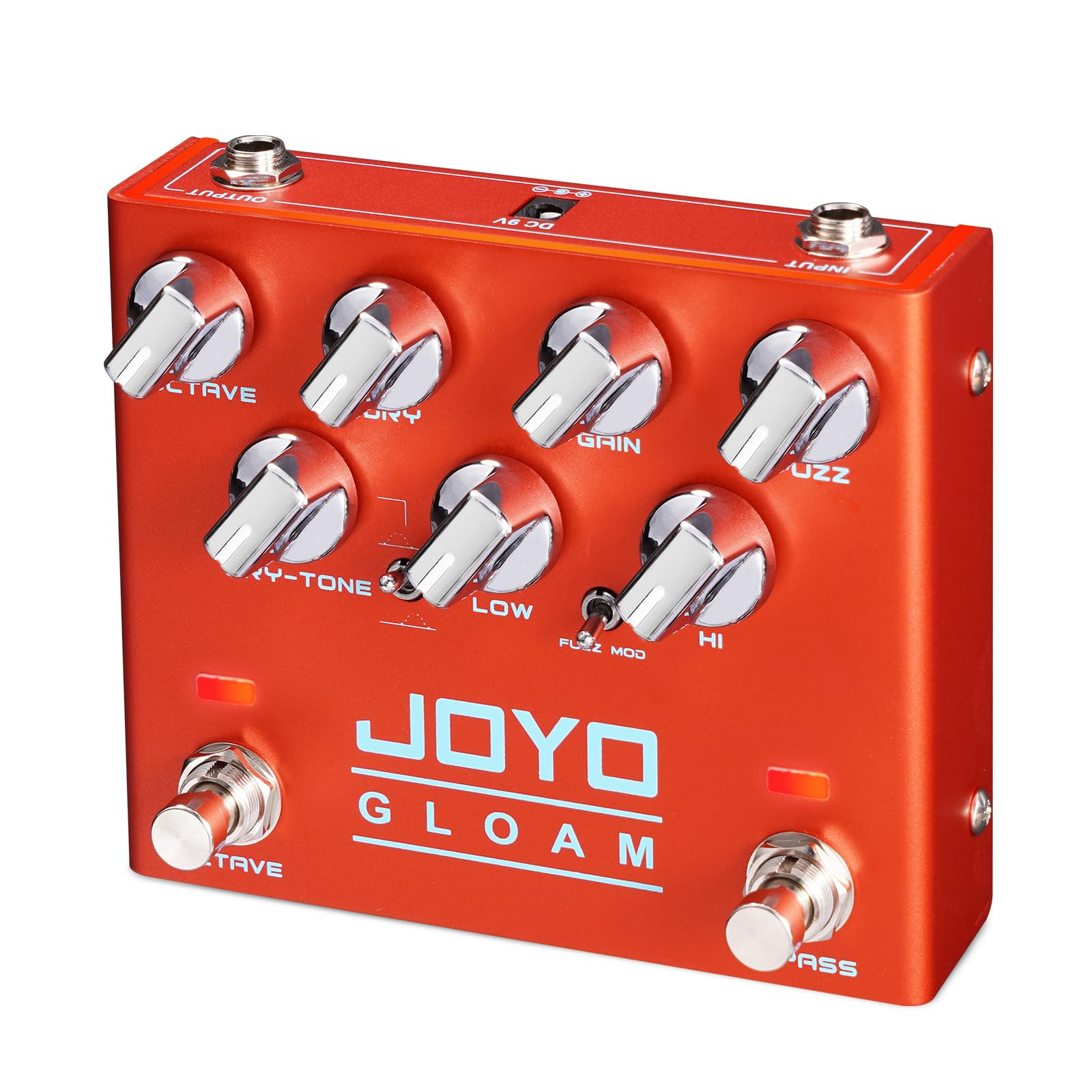JOYO Bass Guitar Pedals Octave Fuzz Effect Pedal High Gain with Dual Independent Footswitch for Bassist Electric Guitar Bass (GLOAM R-29)