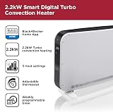 BLACK+DECKER 2.2KW Smart Convection Heater 3 Settings 24h Timer White view 2