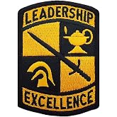 ROTC Cadet Command Leadership Excellence Color Patch with Hook Fastener (Military Issued)-Veteran Owned Business