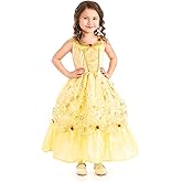 Little Adventures Yellow Beauty Princess Dress Up Costume (Medium Age 3-5) - Machine Washable Child Pretend Play and Party Dress with No Glitter
