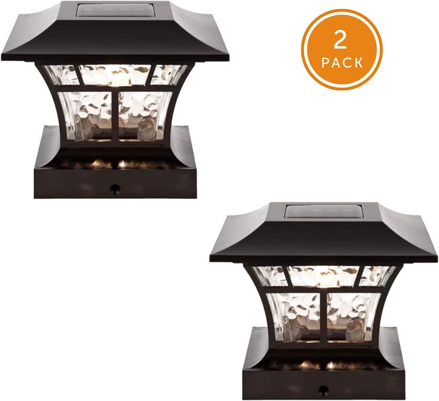 NOMA Solar Post Lights Waterproof Outdoor Cap Lights for 4 x 4 Wooden