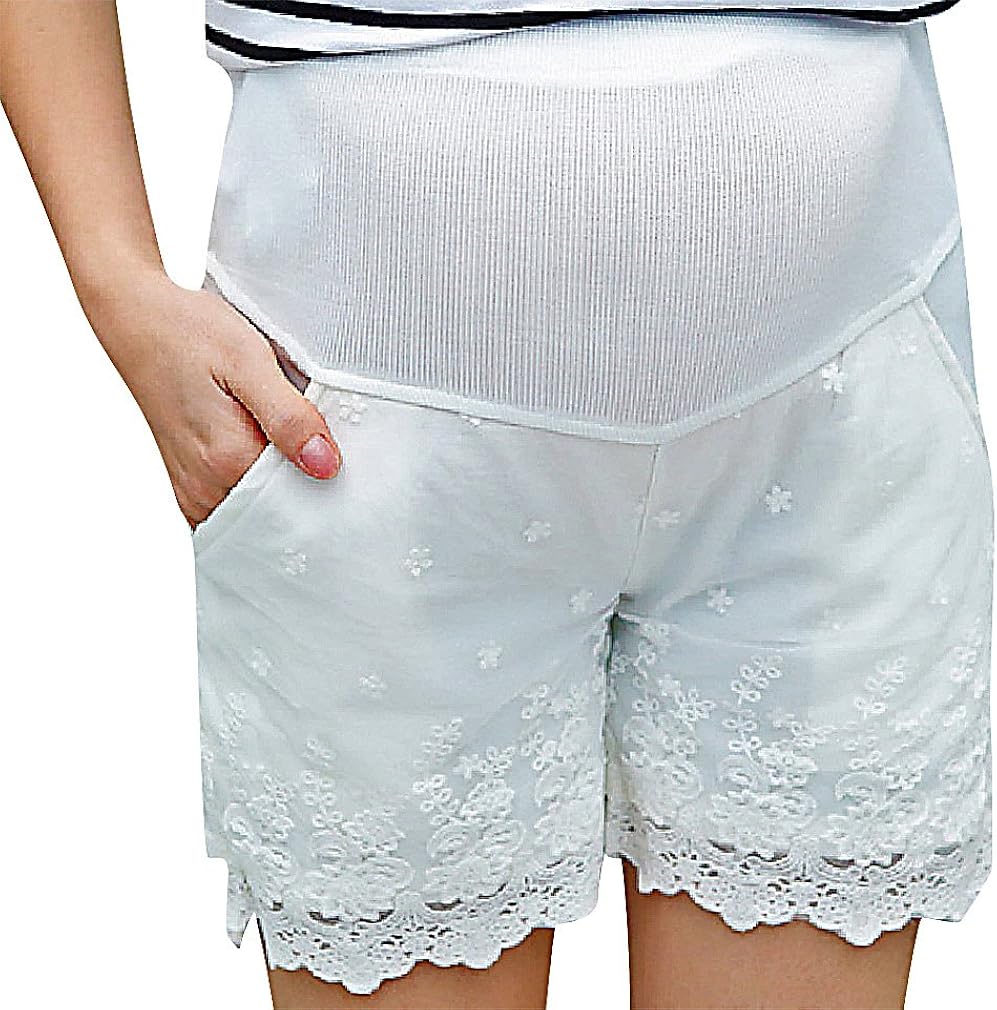 elastic waist maternity shorts