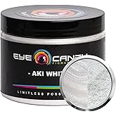 Eye Candy Pigments Premium White Mica Powder - AKI White (50gr) - for Epoxy, Resin, Soap, Paint, Woodworking, Acrylic Pouring, Bath Bombs, Fishing Lures - DIY Arts and Crafts Additive