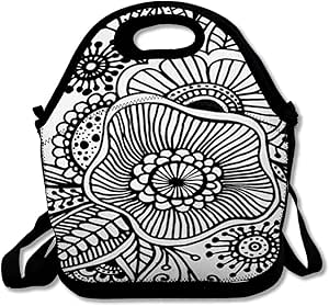 Bolsa de almuerzo reutilizable para hombres y mujeres, diseño de hojas