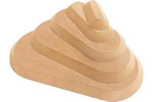 GeryVtee Ceramics Plate Forming Molds - 5 Pcs Wooden Pottery Molds for Clay, Handbuilding, Slump - Oval Shapes