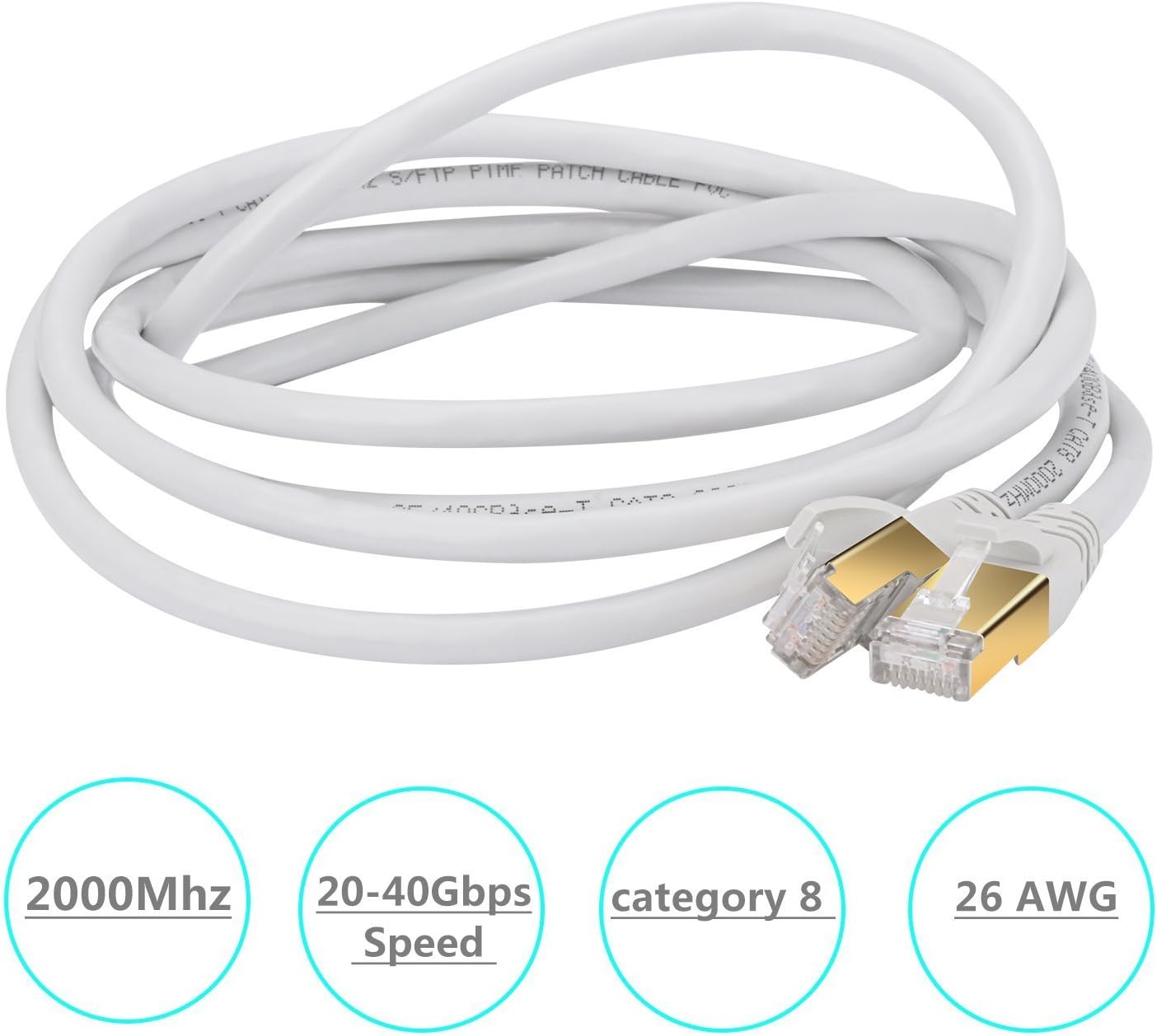 Cat8 Ethernet Cable (10ft(3M))