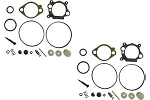 Carburetor Rebuild Kit Replaces Briggs & Stratton 498260 493762 492495 (Pack of 2)