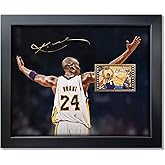 sufenvera Signed Kobe Bryant Film Photo Collage,Kobe Memorabilia Framed Poster Gifts for Basketball Fans on Birthday/Christmas/Father's Day 10x8 Inches