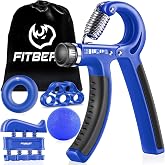 FitBeast Grip Strengthener Forearm Strengthener Hand Grips Strengthener Kit - 5 Pack Adjustable Resistance