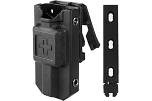 RIUORKIE Locking Clip Tourniquet Holder, Belt Clip Tourniquet Kit Pouch for Holster Molle Tourniquet Holder Duty Belt Attachment Lock Clip Pouch Compatible for GEN 7 and Older Duty Belt Police Gear.