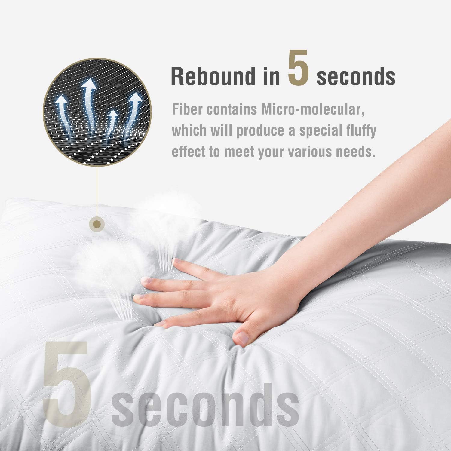 SORMAG Bed Pillows for Sleeping Set of 2, King Size 20 x 36 Inches, Luxury Hotel Collection Gel Pillows 2 Pack, Hypoallergenic Pillow for Side and Back Sleeper: Home & Kitchen