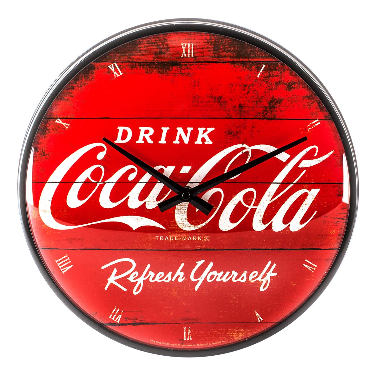 Nostalgic-Art 51074 Coca-Cola - Logo Red Refresh Yourself, Wall Clock 31cm