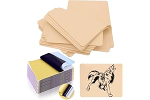 30Pcs Tattoo Practice Skin Kit with Transfer Paper - Yugui 10pcs Professional 1.3mm Fake Skin & 20pcs Premium Tracing Stencil Paper Set for Beginners to Artists Kits Supplies