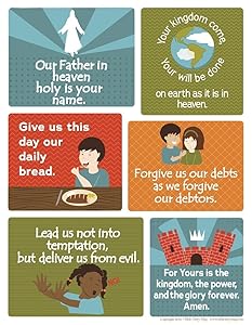 Lord's Prayer Poster – 17" x 22" – Christian History & Art for Home Church Or Sunday Bible School - Unique Fun Gift Idea for Kids Baby Or Youth Birthday Party – Faith Artwork Teaching Gods Word