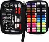 JUNING Sewing Kit with Case 130 pcs Threads Scissors Needles Travel Emergency view 5