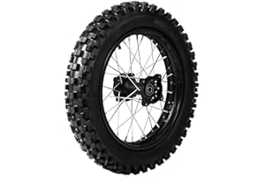Jiabailie 14" Rear Wheel Rim Tire Assembly For Dirt Pit Bike Trail 90/100-14 Rear Wheel Rim Tire Fits 125cc 140cc 150cc 160cc CRF70 90 110 TTR100 110 KLX65 80 90 100 and Apollo