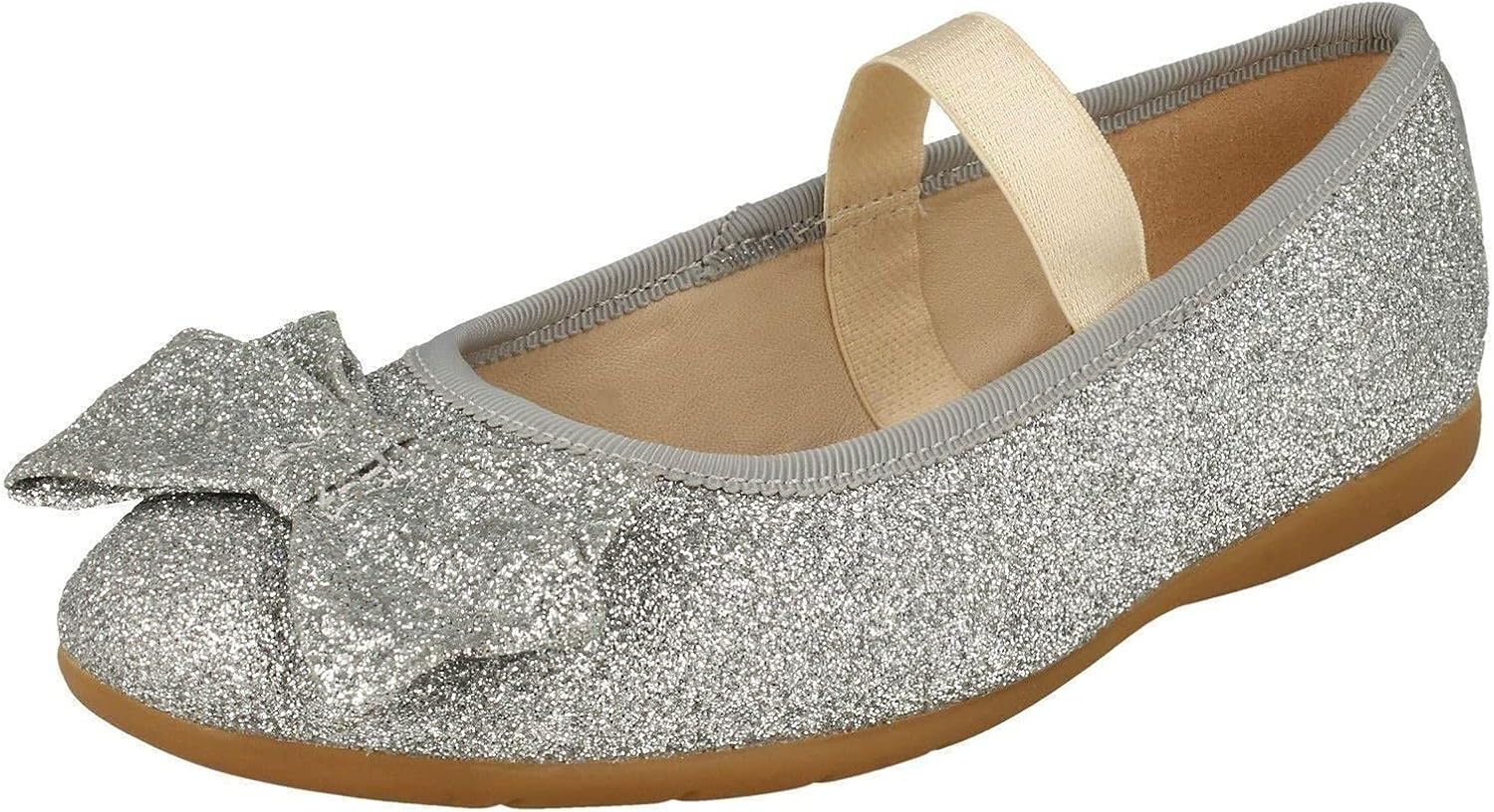 Clarks Girls Glitter Bow Detailed Shoes Dance Bow K