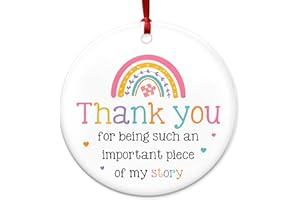 TEEZWONDER Teacher Appreciation Gifts for Women, Christmas Ornament 2024 - Christmas, Teacher's Day, Birthday, Thank You Gifts for Teachers - Christmas Tree Decoration Ceramic Ornament