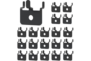 HUHOLE Pegboard Hooks - 20PC - Black Powder Coated - Fits 1/4 and 1/8 Pegboard - Heavy Duty Peg Board Hooks for Hanging - Versatile and Stylish Peg Board Hooks, Highly Adaptable