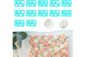 TAINSKY Flower Petal Polymer Clay Cutters - 12 Shapes Clay Earring Cutters with Petal Press Polymer Clay Molds, Flower Petals