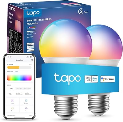 Tapo L530E 2-Pack E27 Smart LED Bulbs Multicolor Dimmable WiFi with Alexa