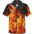 Hawaiian Shirt for Men Button Down Short Sleeve Casual Beach Shirt Summer Wear Stylish Tropical Print Shirts
