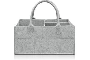 PBPHX Baby box, diaper storage box, felt diaper storage box, baby products with handles (large)