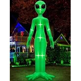 14 Ft Giant Halloween Inflatable Alien Decoration with Built-in LEDs | Outdoor Blow Up Alien Ghost Halloween Decor for Yard Garden Lawn Holiday Party