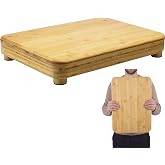 Gisafai 19 x 13.5 x 3.25 Inch Large Bamboo Cutting Boards with Feet | Extra Thick Chopping Block with Legs Butcher Block Countertop Cheese Charcuterie Board for Kitchen Meat Vegetables Fruits