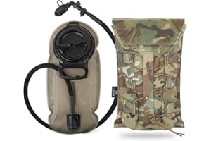PETAC GEAR 1.5L / 3L Tactical Hydration Pack，Molle Carrier Pouch for 50 oz /100 oz Hydration Bladder Daypack Water Backpack.