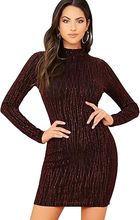 romwe burgundy dress