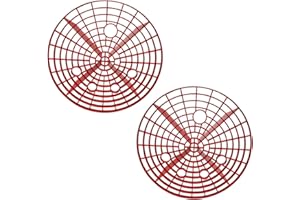 FALVFUN Car Wash Bucket Insert, 2PCS 10" Diameter Dustproof Dirt Grit Trap Vehicle Wash Filter, Remove Debris Automotive Detailing Cleaning Washing Kit, Universal for SUV RV Truck (Red)