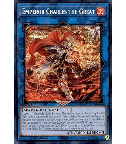 Amazon.com: YU-GI-OH! Infernoble Knight Emperor Charles - MP21-EN127 - Rare 