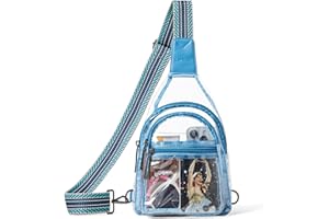 Leresas Clear Sling Bag - Stadium Approved Purse Backpack Crossbody Fanny Pack for Women & Men - Concert Events