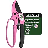 EZ Kut Heavy Duty Pruners Ratchet Hand Pruner with Ratcheting Action Great Garden Hand Tool Clippers Gardening pruners arthritis tools Ratcheting Anvil Hand Pruner Pruning Shears Heavy Duty Since 1988
