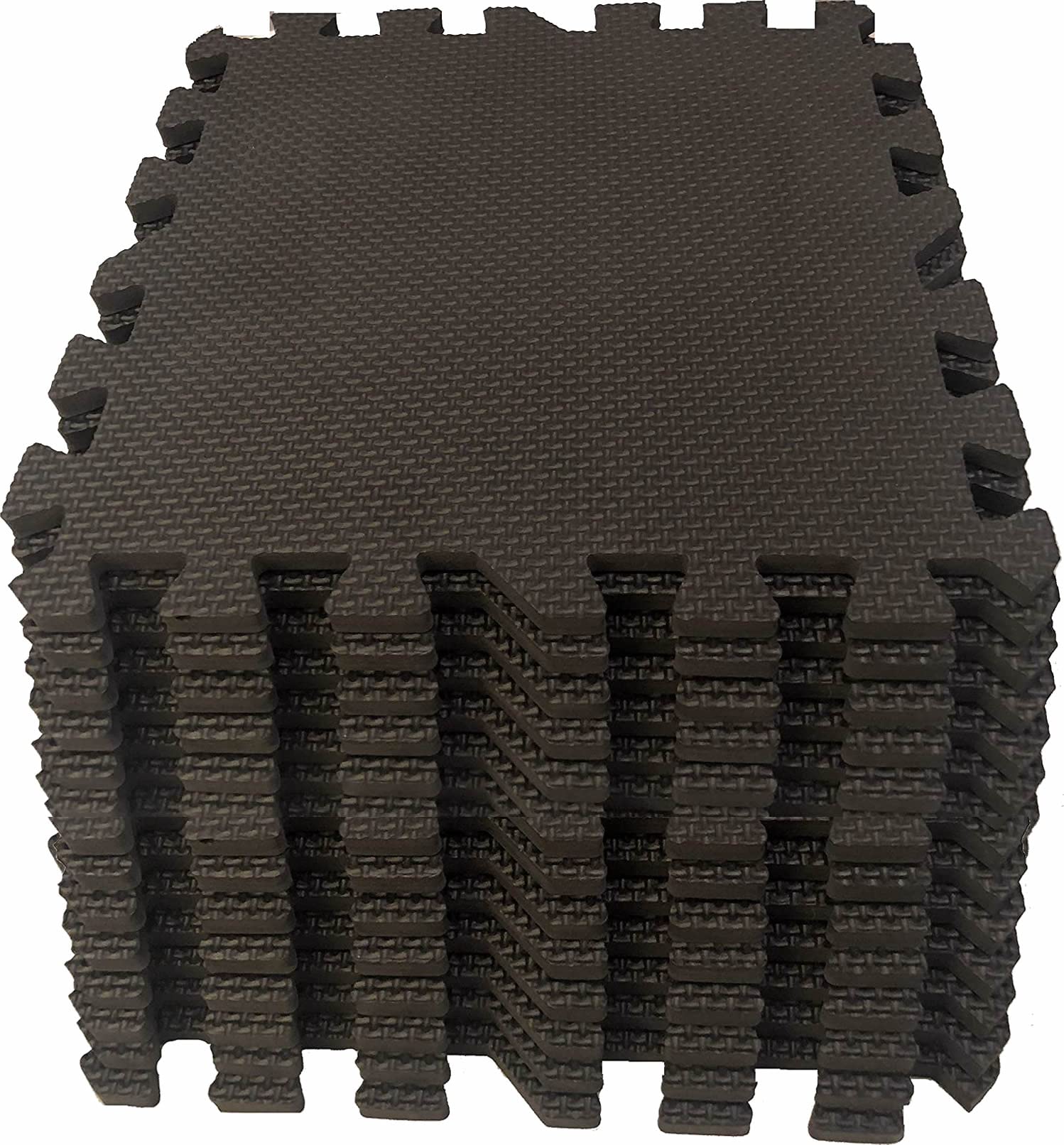 Grendle 30.5 x 30.5 x 1cm Interlocking Foam Mat Set (16 Piece Black)