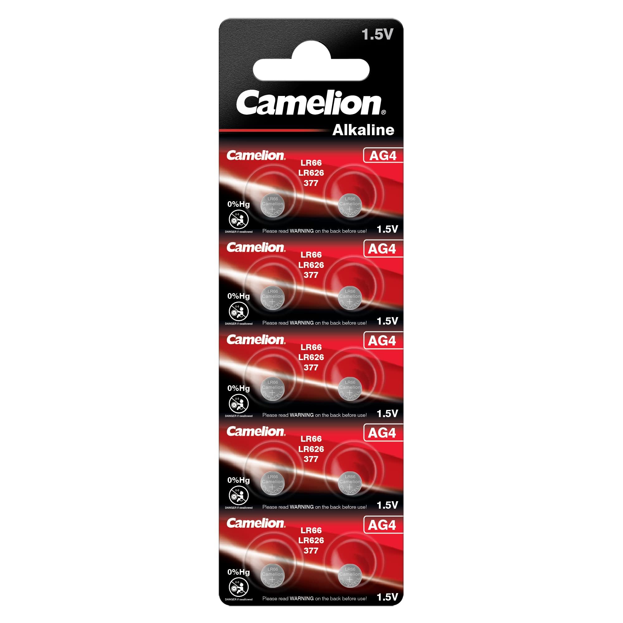 Camelion 12051004 AG 4 LR66 Battery (Pack of 10)