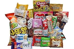 K SNACK FINEST KOREAN PREMIUM SNACK BOX_Assorted Package Popular Deluxe Korean Brand Snacks and More! Perfect for GIFT | College Care Package | Gift Care Package | Asian Snack Box | Korean Chips | 27 Packs