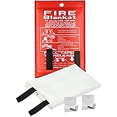 COTOM Emergency Fire Blanket for Home Kitchen - 40" x 40", 1 Pack Fiberglass Fire Suppression Blanket Great for School, Fireplace, Grill, Car, Office, Warehouse (1 Pack)