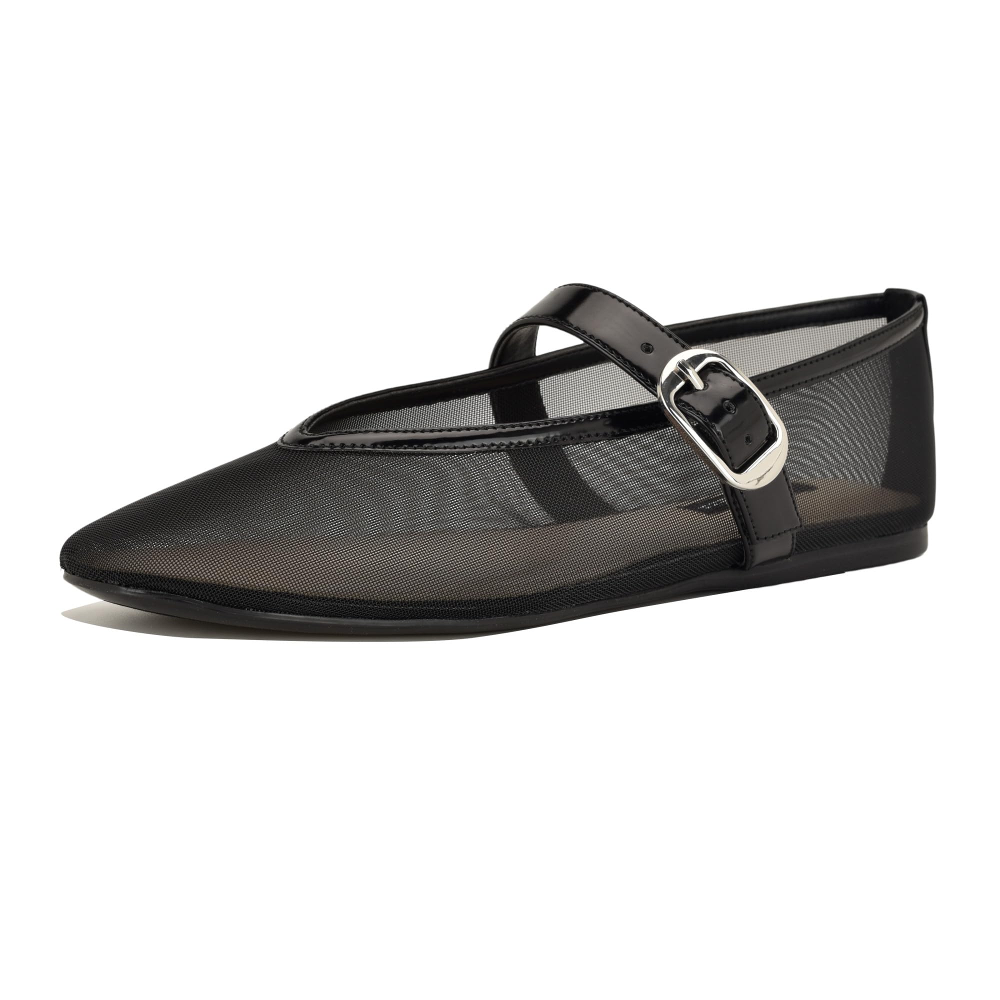 Nine West Women’s Vanceen Flat, Black 002, 12