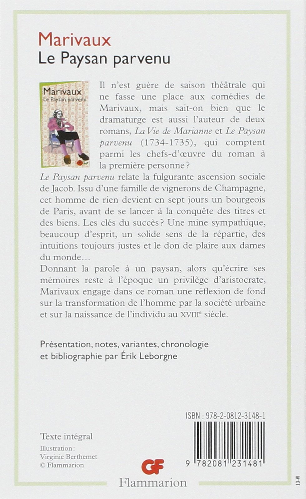 Amazon Fr Le Paysan Parvenu Marivaux Leborgne Erik Livres