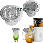 2Pack Pulp Strainer for Nama J2, Cold Press Juicer Suitable for Nama J2 Juicer Secondary Fine Filter Accessories, 5.5 in &amp; 4.2in 304 Stainless Steel