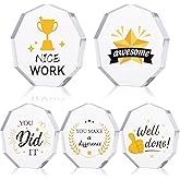 Janmercy 10 Pcs Appreciation Acrylic Awards Mini Trophies Bulk Employee Appreciation Gifts 5 Styles Thank You Plaque for Recognition Coworkers Housekeepers Teacher Nurse Office Team Housekeeping Week
