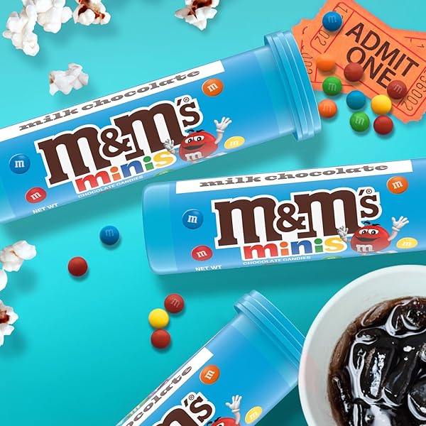 M&M’S MINIS MILK CHOCOLATE CANDY TUBES, 10 CT BULK BOX
