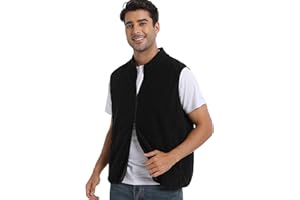 Argstar Men's Fleece Vest with 6 Pockets (S - 2XL, Available in Inner Pockets)