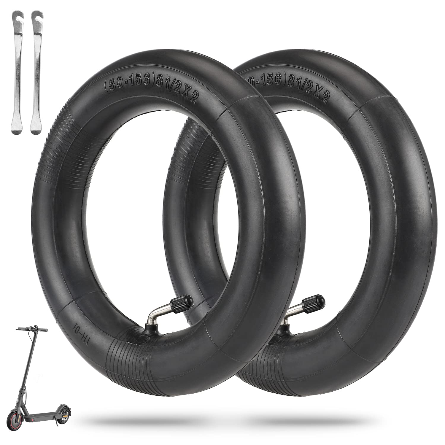 ulip Inner Tubes, 2 pcs Wear Resistant Thickened 8 1/2 x 2 Tires, Replacement Rear Tyre for Xiaomi M365/Pro/Pro2/1S/MI3 Electric Scooter