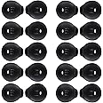 20 Pieces Silicone Earbud Cover Ear Tips TEEMADE Replacement Ear Gels Buds for Galaxy Note 5/Note 7/S7/S6/S6 Edge/Level U Earbuds (Black)
