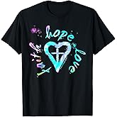 Vintage Tie Dye Faith Hope Love Faith Christian T-Shirt