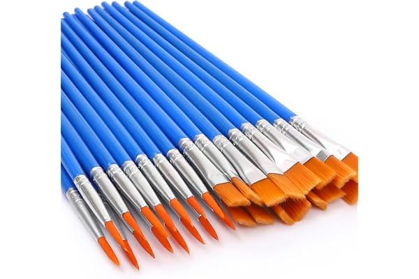 UPINS 30 Pcs Paint Brushes, Small Brush Bulk for Detail Painting